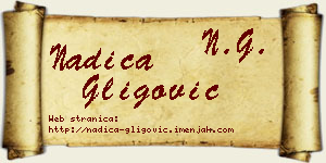 Nadica Gligović vizit kartica